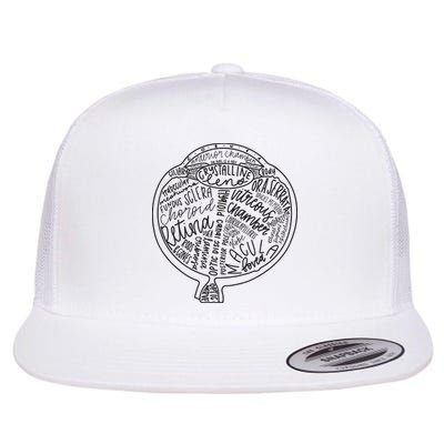 Optometrist Retina Tech Eyeball Anatomy Optician Eye Doctor Flatbill Hat