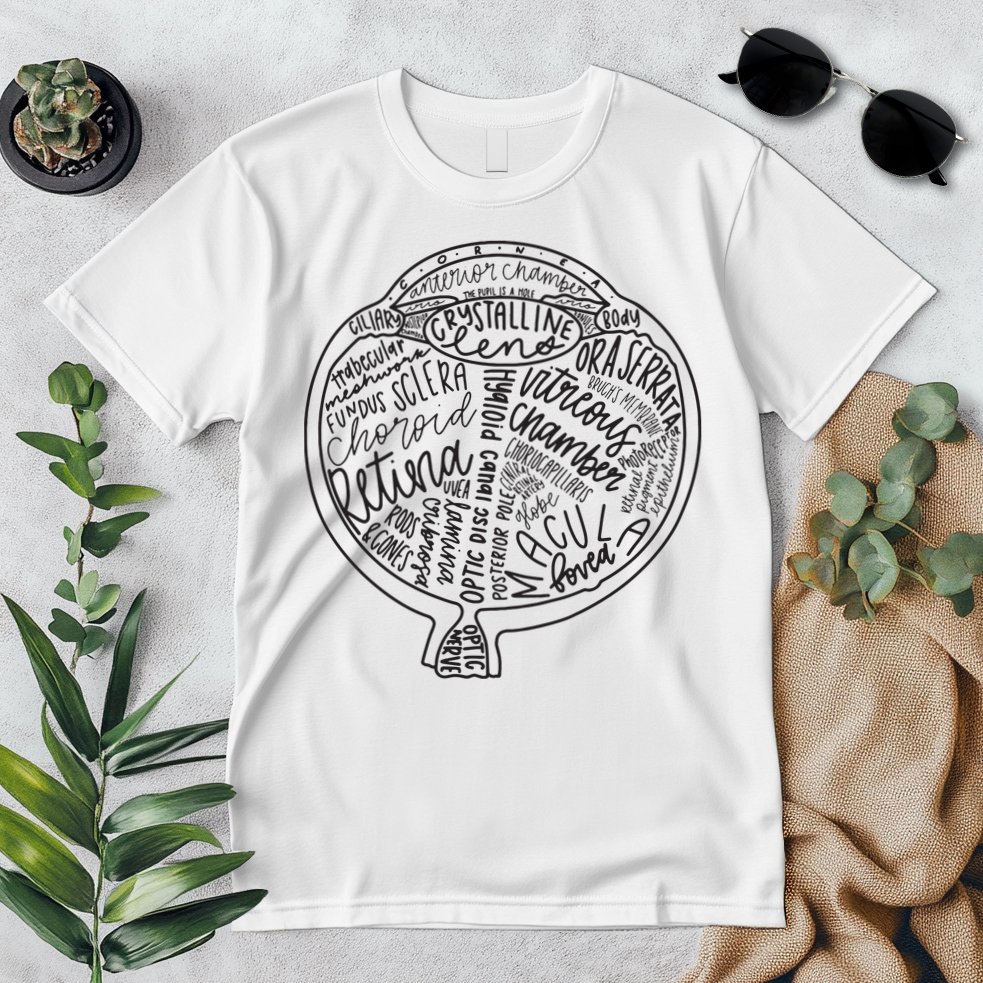 Optometrist Retina Tech Eyeball Anatomy Optician Eye Doctor Premium T-Shirt