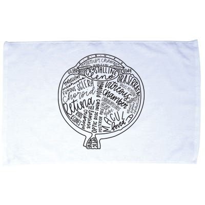 Optometrist Retina Tech Eyeball Anatomy Optician Eye Doctor Microfiber Hand Towel