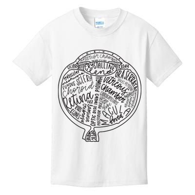 Optometrist Retina Tech Eyeball Anatomy Optician Eye Doctor Kids T-Shirt