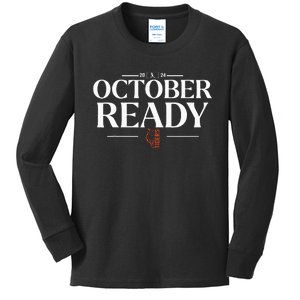 October Ready Tigers Kids Long Sleeve Shirt