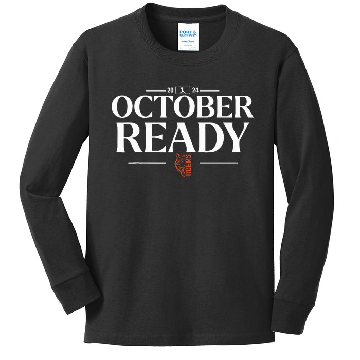 October Ready Tigers Kids Long Sleeve Shirt