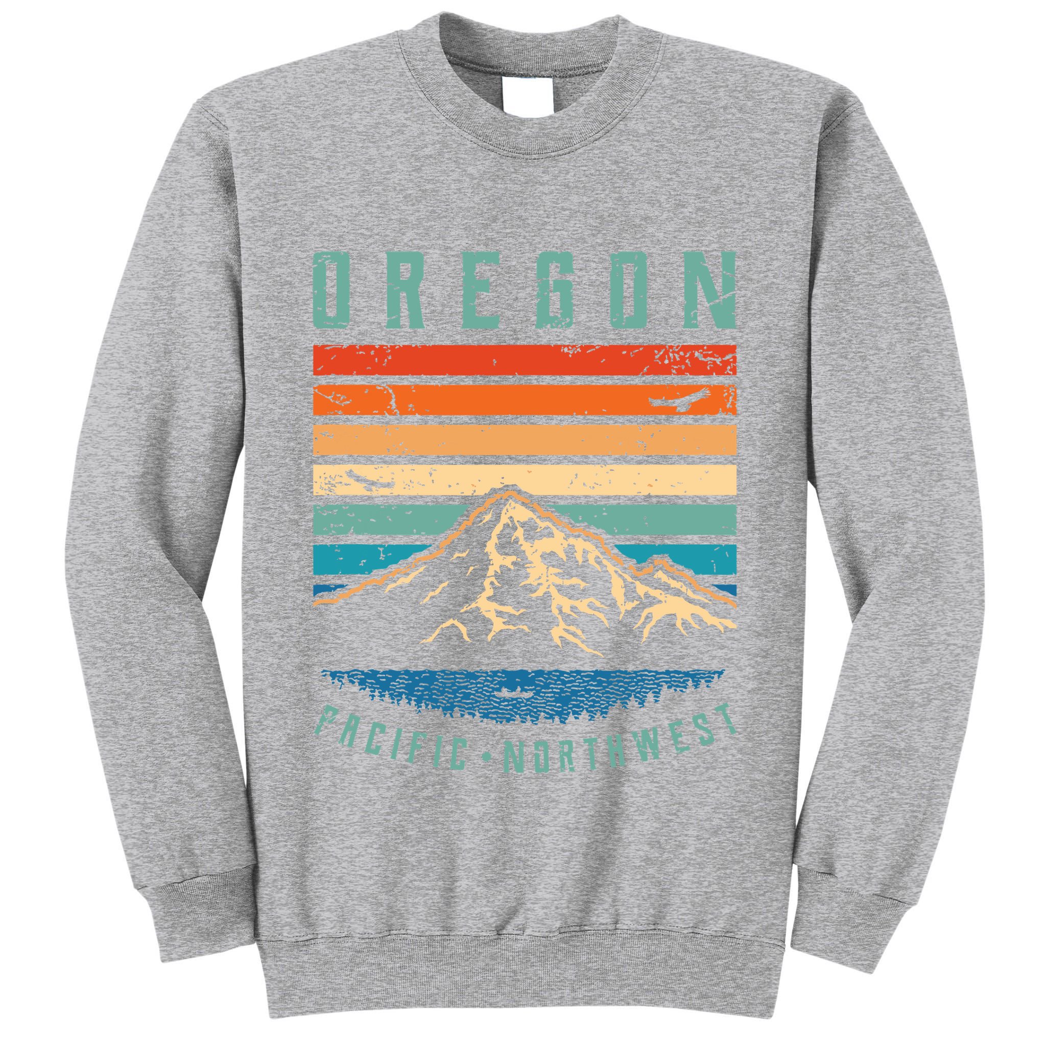 Oregon Retro T Vintage Portland Home State Mountains Tall Sweatshirt