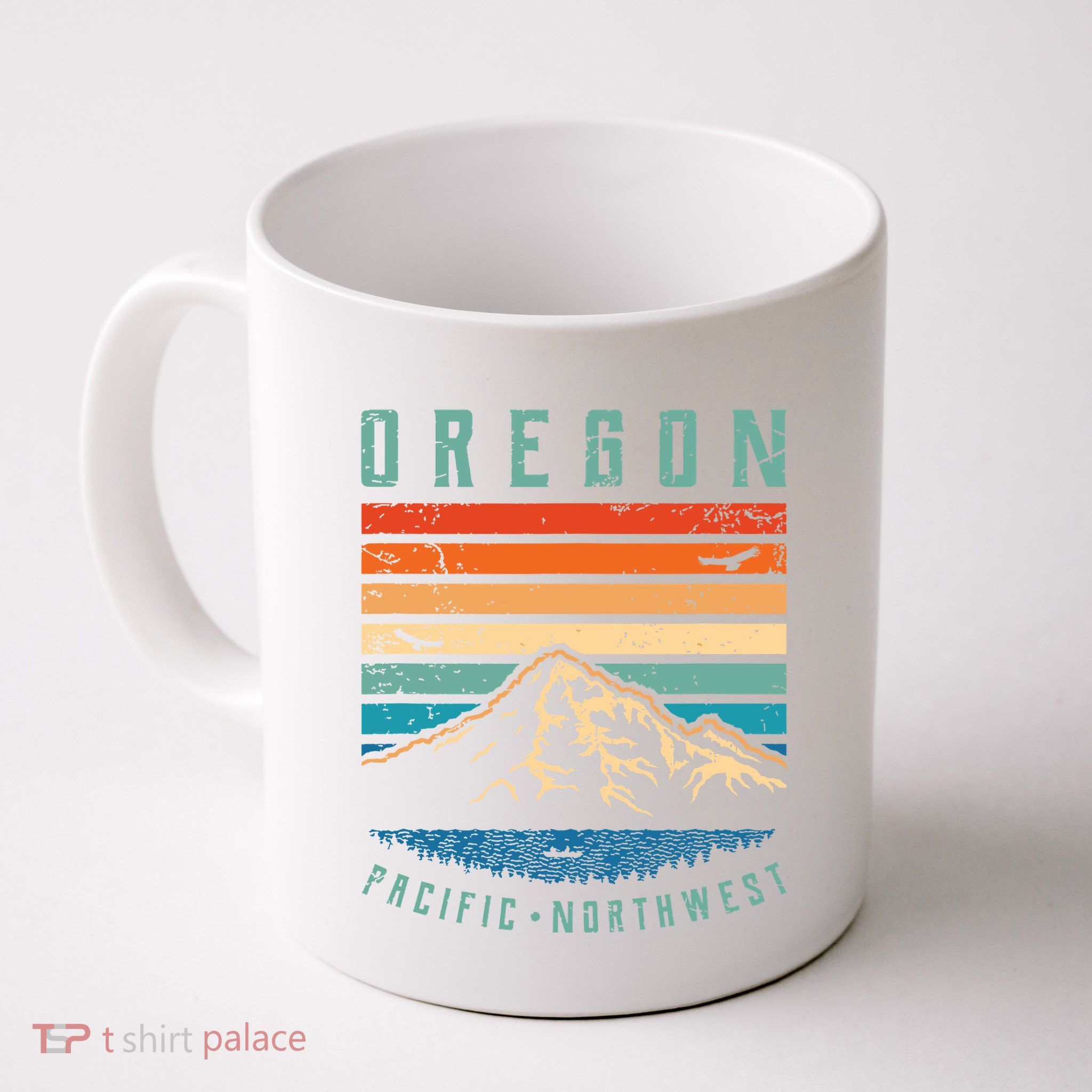 Oregon Retro T Vintage Portland Home State Mountains Mug