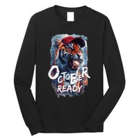 October Ready Tiger Baseball Sports Playoffs Long Sleeve Shirt