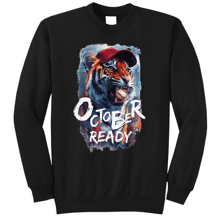 October Ready Tiger Baseball Sports Playoffs Sweatshirt