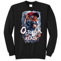 October Ready Tiger Baseball Sports Playoffs Tall Sweatshirt