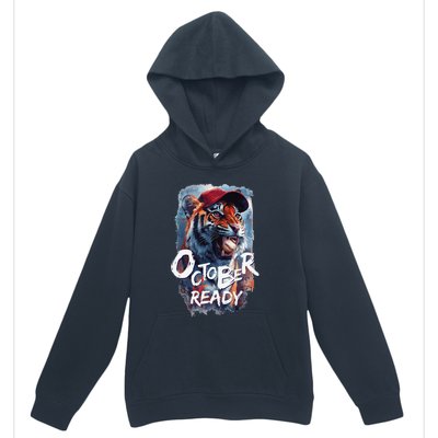 October Ready Tiger Baseball Sports Playoffs Urban Pullover Hoodie