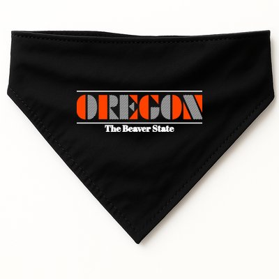 Oregon Retro The Beaver State Logo USA-Made Doggie Bandana