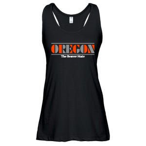 Oregon Retro The Beaver State Logo Ladies Essential Flowy Tank