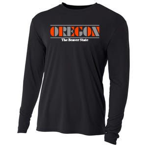 Oregon Retro The Beaver State Logo Cooling Performance Long Sleeve Crew