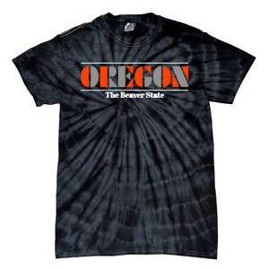 Oregon Retro The Beaver State Logo Tie-Dye T-Shirt