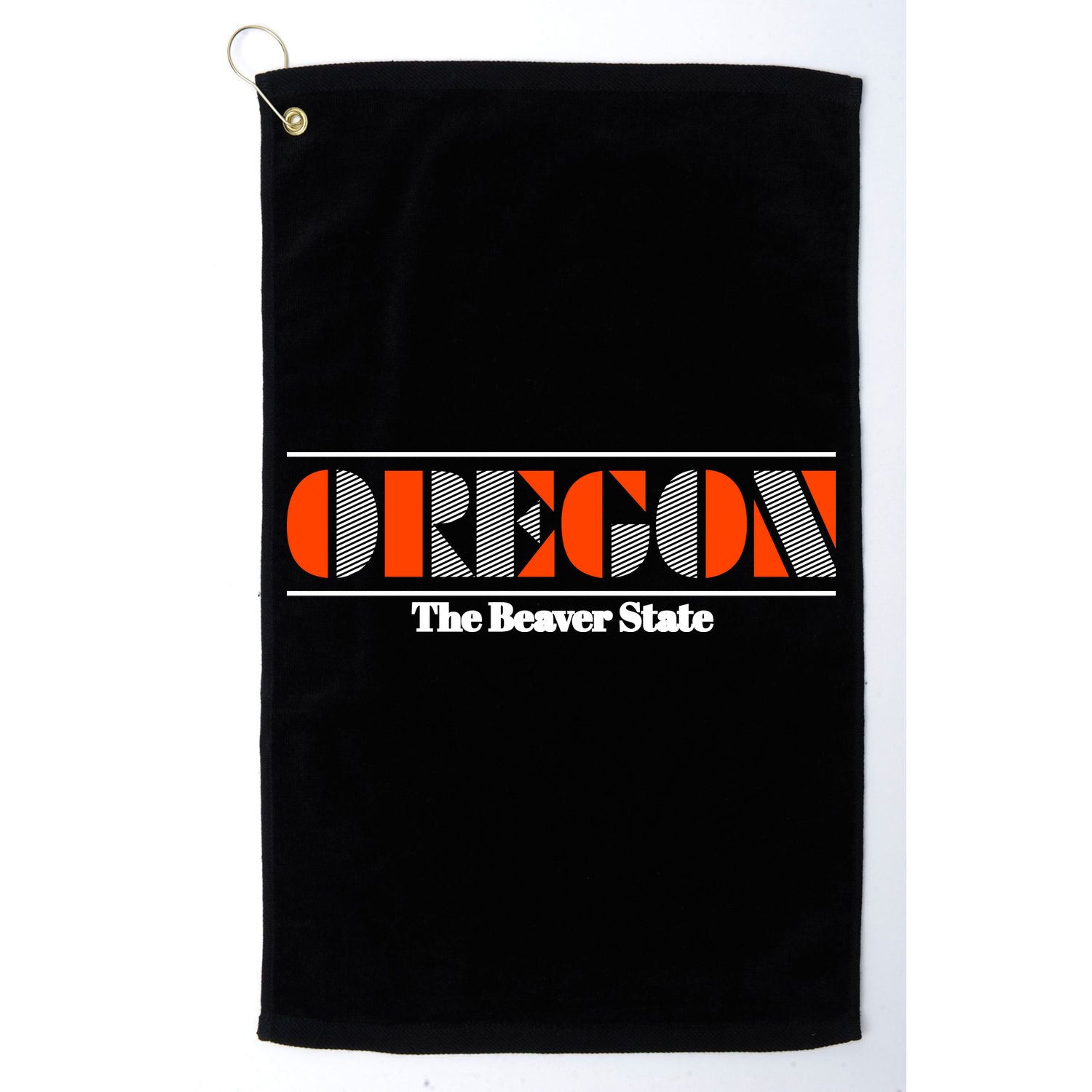 Oregon Retro The Beaver State Logo Golf Towel