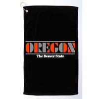 Oregon Retro The Beaver State Logo Golf Towel