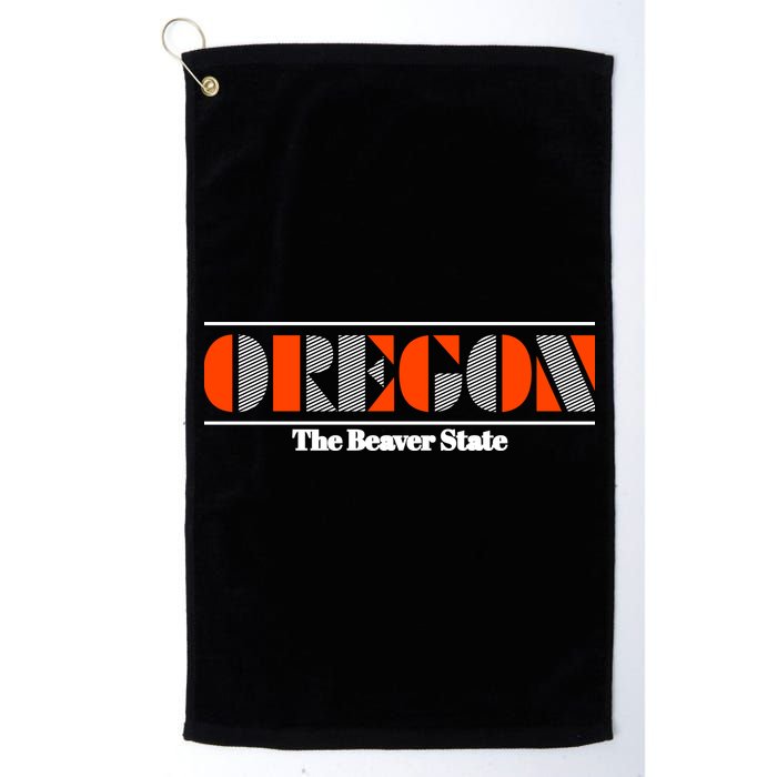 Oregon Retro The Beaver State Logo Golf Towel