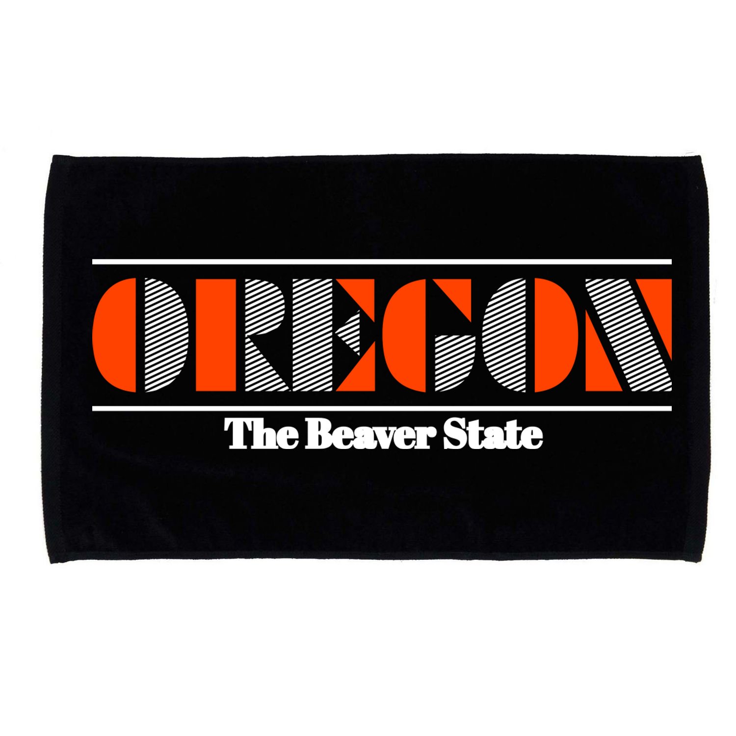 Oregon Retro The Beaver State Logo Microfiber Hand Towel