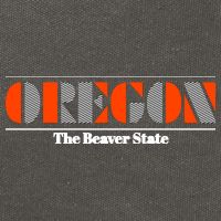 Oregon Retro The Beaver State Logo Cotton Canvas Backpack
