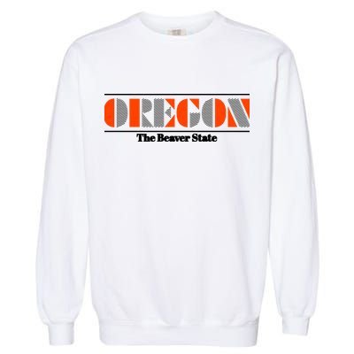 Oregon Retro The Beaver State Logo Garment-Dyed Sweatshirt