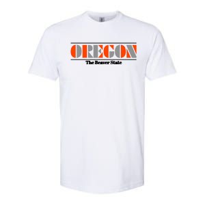 Oregon Retro The Beaver State Logo Softstyle CVC T-Shirt