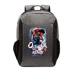 October Ready Tiger Baseball Sports Playoffs Vector Backpack