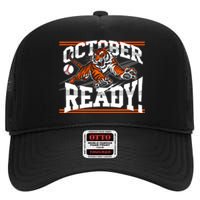 October Ready Tiger Baseball Fan Apparel High Crown Mesh Back Trucker Hat