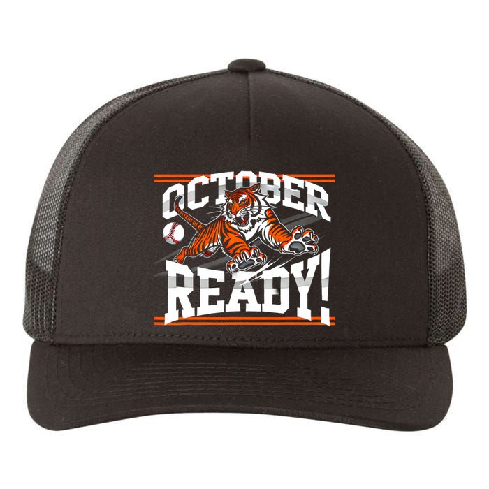 October Ready Tiger Baseball Fan Apparel Yupoong Adult 5-Panel Trucker Hat