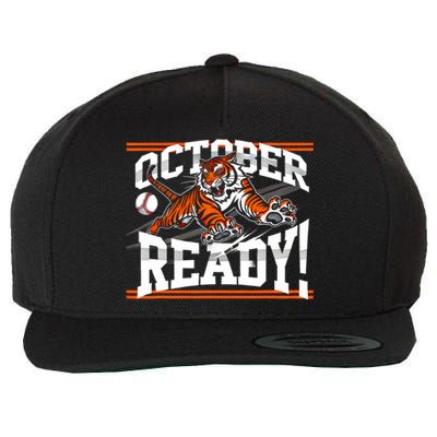 October Ready Tiger Baseball Fan Apparel Wool Snapback Cap