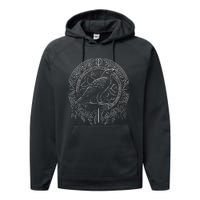 Odins Raven Viking Midgard Thor Walhalla Performance Fleece Hoodie