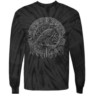 Odins Raven Viking Midgard Thor Walhalla Tie-Dye Long Sleeve Shirt