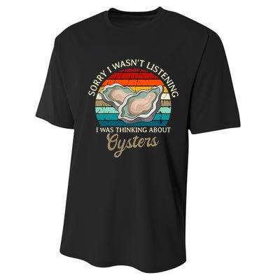 Oyster Retro Vintage Shucker Shelfish Seafood Mollusks Performance Sprint T-Shirt