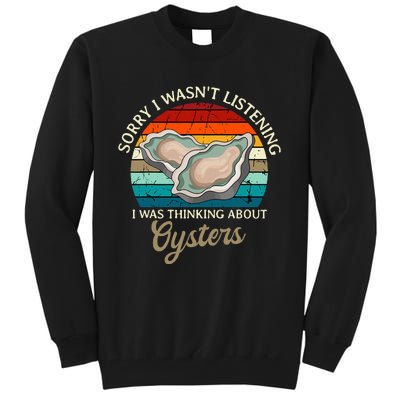 Oyster Retro Vintage Shucker Shelfish Seafood Mollusks Tall Sweatshirt