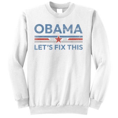 Obama Retro Vintage Patriotic 2028 Political Protest Rally Sweatshirt