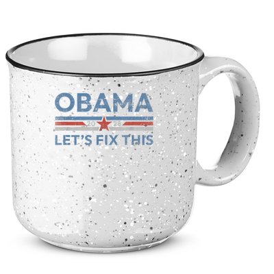 Obama Retro Vintage Patriotic 2028 Political Protest Rally 15oz Campfire Ceramic Mug