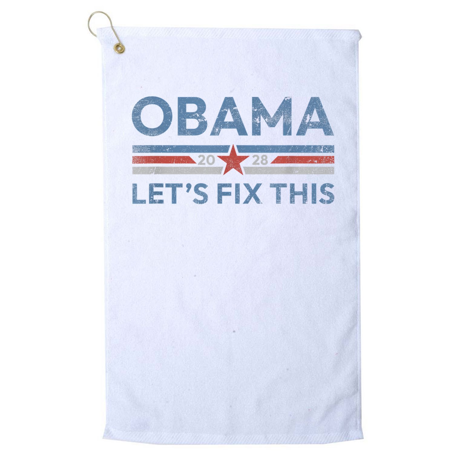 Obama Retro Vintage Patriotic 2028 Political Protest Rally Golf Towel