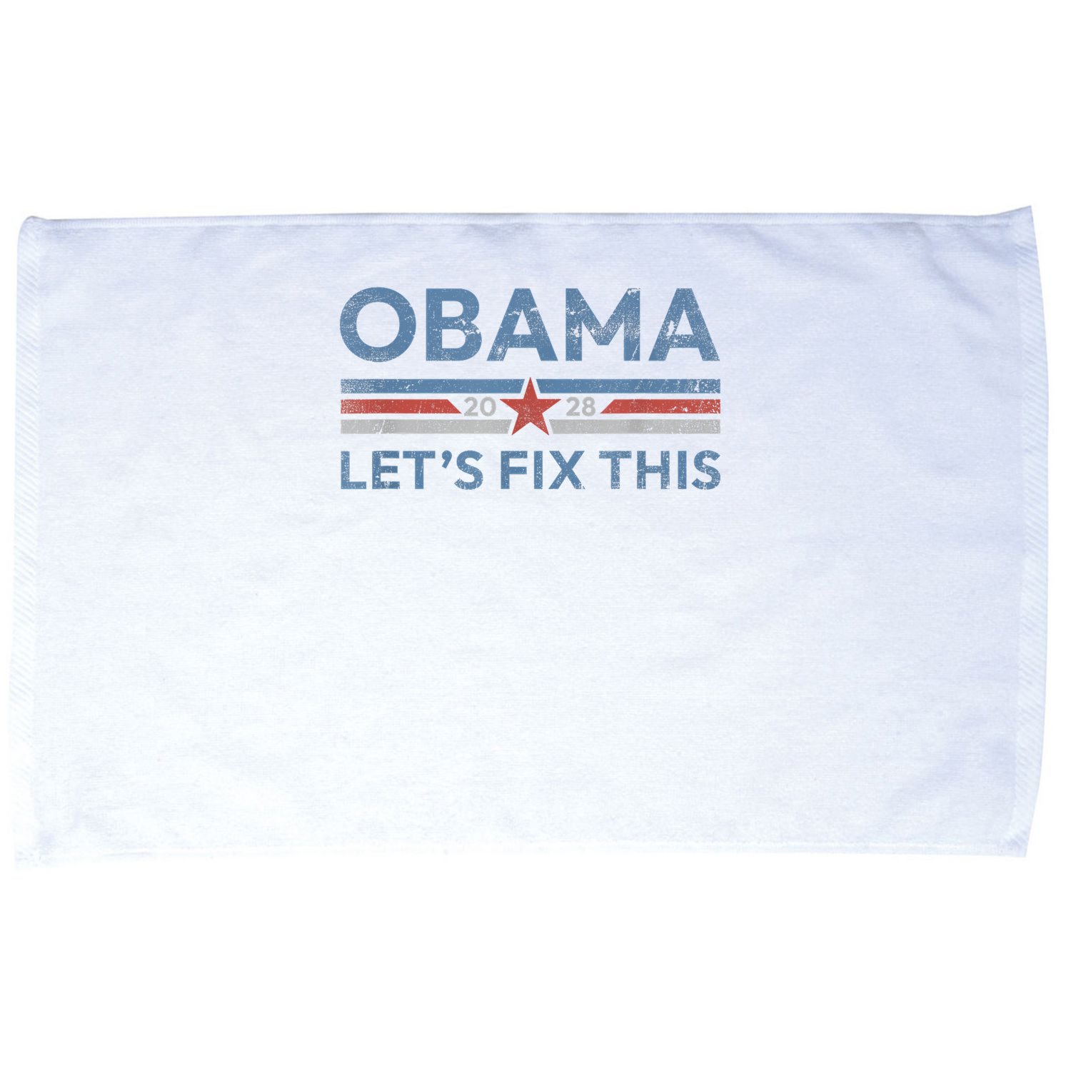 Obama Retro Vintage Patriotic 2028 Political Protest Rally Microfiber Hand Towel
