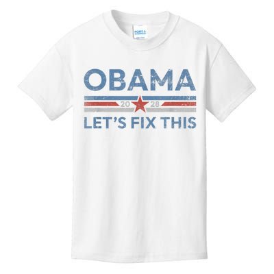 Obama Retro Vintage Patriotic 2028 Political Protest Rally Kids T-Shirt