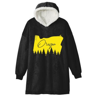 Oregon Retro Vintage Hooded Wearable Blanket