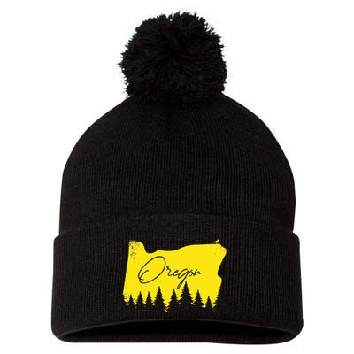 Oregon Retro Vintage Pom Pom 12in Knit Beanie