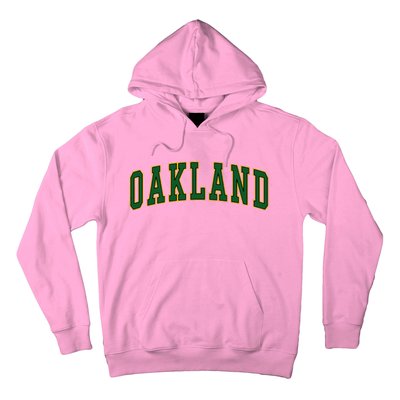 Oakland Retro Vintage Green Arched Hoodie