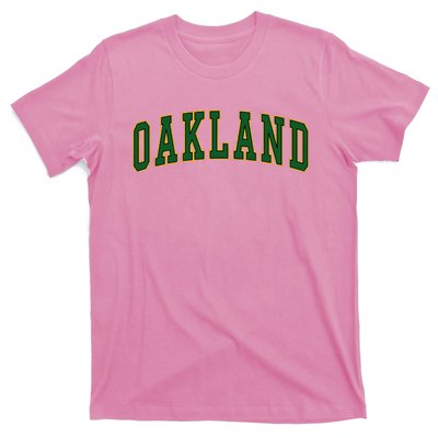 Oakland Retro Vintage Green Arched T-Shirt