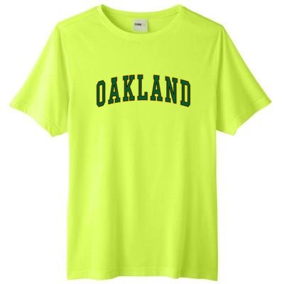 Oakland Retro Vintage Green Arched Tall Fusion ChromaSoft Performance T-Shirt