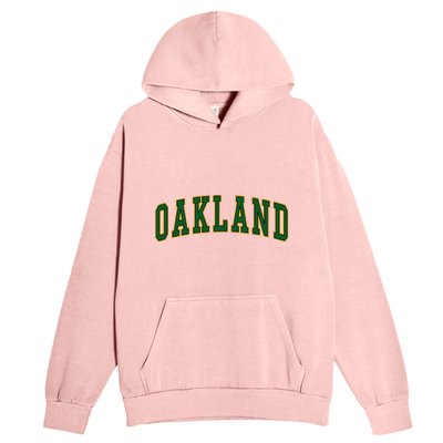 Oakland Retro Vintage Green Arched Urban Pullover Hoodie