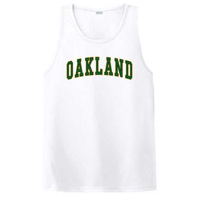 Oakland Retro Vintage Green Arched PosiCharge Competitor Tank