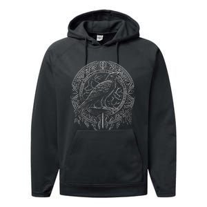 Odins Raven Viking Midgard Thor Walhalla Performance Fleece Hoodie