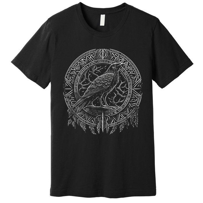 Odins Raven Viking Midgard Thor Walhalla Premium T-Shirt