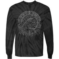 Odins Raven Viking Midgard Thor Walhalla Tie-Dye Long Sleeve Shirt