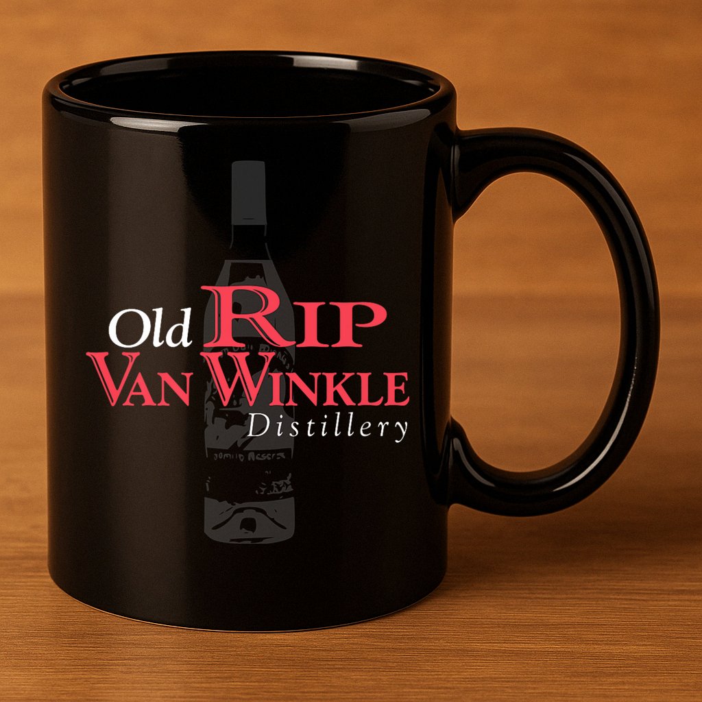 Old Rip Van Winkle Distillery Pappy Bourbon Whiskey Trail 11oz C Handle Ceramic Mug
