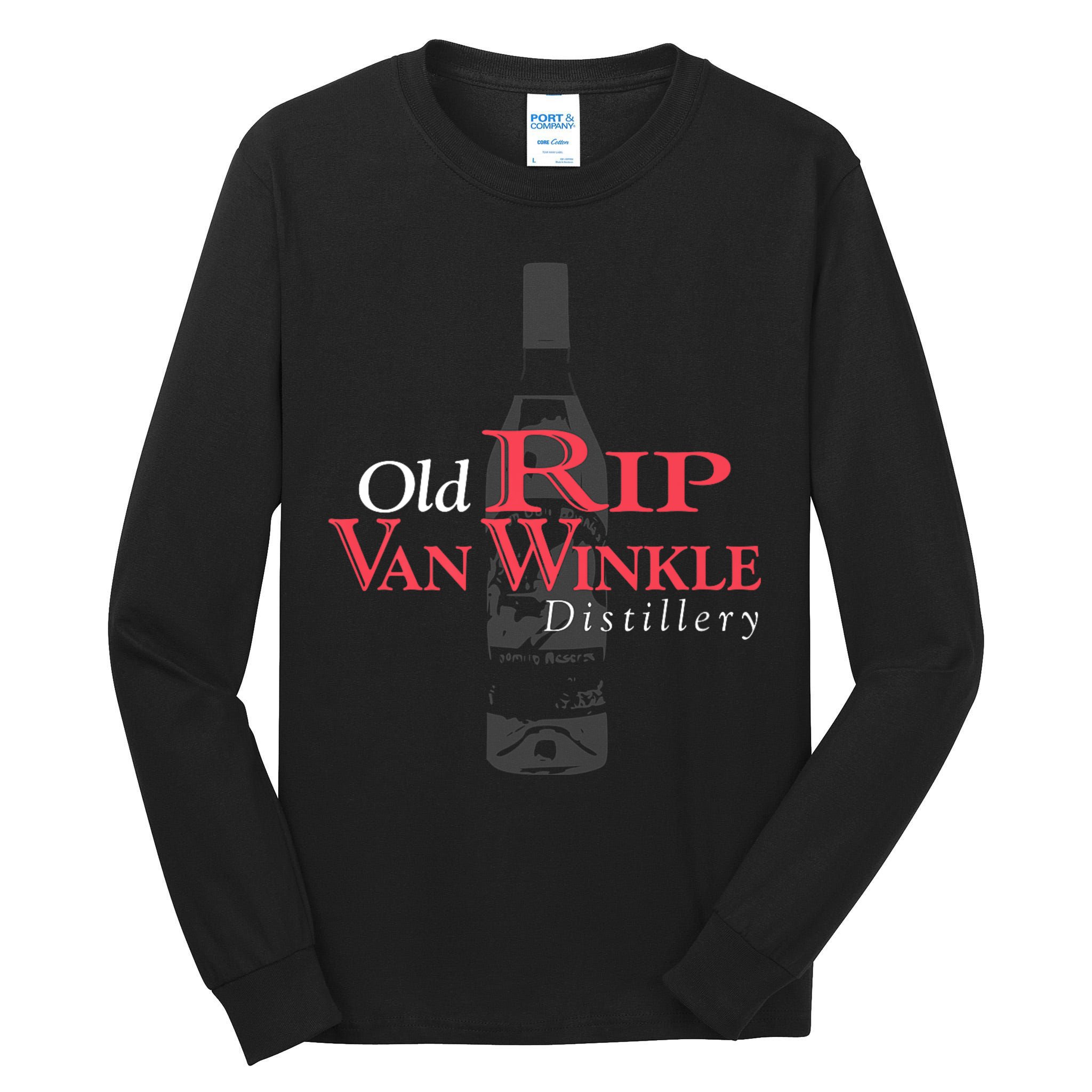 Old Rip Van Winkle Distillery Pappy Bourbon Whiskey Trail Tall Long Sleeve T-Shirt