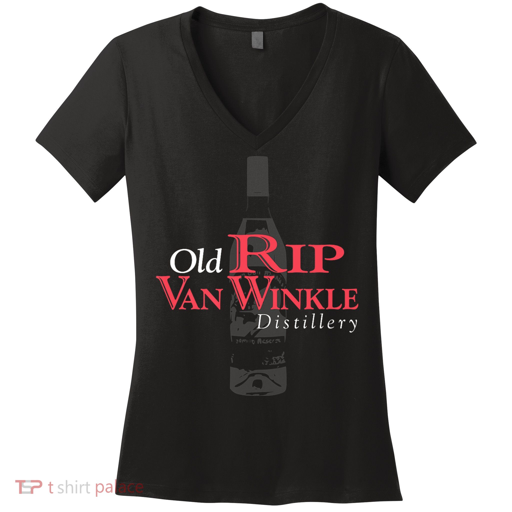 Old Rip Van Winkle Distillery Pappy Bourbon Whiskey Trail Women's V-Neck T-Shirt