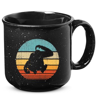 Orangutan Retro Vintage 60s 70s Sunset Mammal Animal 15oz Campfire Ceramic Mug